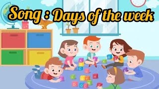 Days of the week  preschool learning  kids education  kids song  poems  fun and learn [upl. by Airotnes]