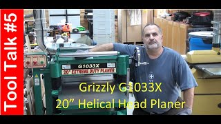 Grizzly 20 inch Helical Head Planer 191222 [upl. by Laiceps]