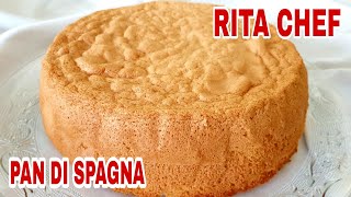 PAN DI SPAGNA SENZA LIEVITO⭐RITA CHEF  Con Solo 3 INGREDIENTI FARINA UOVA e ZUCCHERO [upl. by Noynek]