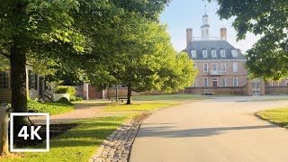 4K Morning Walk through Colonial Williamsburg VA [upl. by Aisyla940]