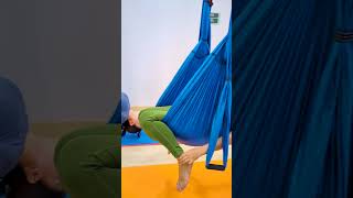 Chakrasana In Aerial Yoga yoga [upl. by Selrhc]