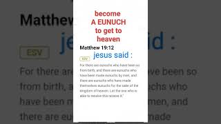 EUNUCHeunuch jesus bible [upl. by Ruffina]