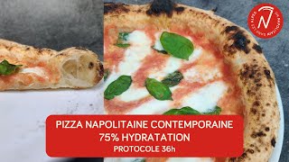 PIZZA NAPOLITAINE CONTEMPORAINE  Protocole 36h  75 Hydratation [upl. by Dirk]