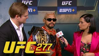 Deiveson Figueiredo reacts to Brandon Moreno’s win vs Kai KaraFrance at UFC 277  ESPN MMA [upl. by Anomas]