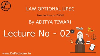 UPSC Law optional Lecture  2 Fundamental right relation among them and DPSP  Aditya Tiwari [upl. by Ertemed]