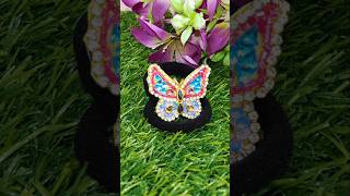 DIY Butterfly 🦋 Hair rubber band making shorts ytshorts diy hairaccessories hairband handmade [upl. by Akym]