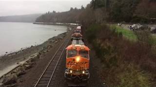 Train from Bridge at Carkeek Park [upl. by Zetnod]