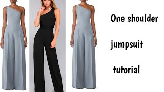 One shoulder jumpsuit tutorial [upl. by Leval]