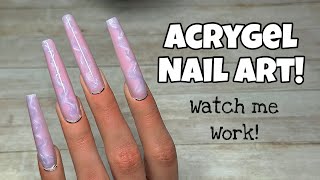 Acrygel Nail Art Tutorial [upl. by Niledam]