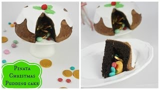 Chocolate Christmas Pudding pinata cake [upl. by Shawn]