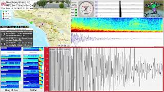 M 47  6 km N of Malibu CA 91224  RaspberryShake 4D Seismograph RD29A Live  Chino Hills CA [upl. by Ebner67]