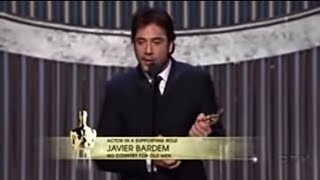 Javier Bardem recuerda cuando recibió el Oscar hace diez años  Cultura [upl. by Ahsiled]