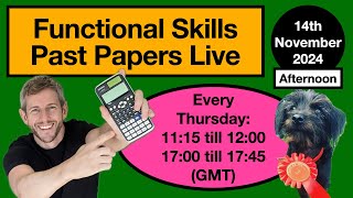 Part 2 NCFE Functionals Skills Maths Past Paper Live [upl. by Melak]