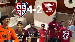 LIVE REACTION CAGLIARISALERNITANA 42 [upl. by Akemihs499]