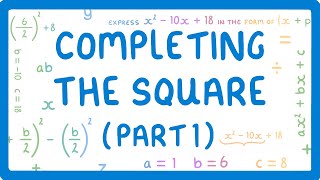 GCSE Maths  How to Factorise Quadratics by Completing the Square Part 1  Factorise When a1 52 [upl. by Bac]