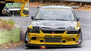 750Hp Lancer Evo IX  ONBOARD Crazy Driving Skills [upl. by Ahtera843]