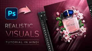 Realistic Commercial Ad Design in Photoshop  Tutorial in Hindi [upl. by Cutlerr218]