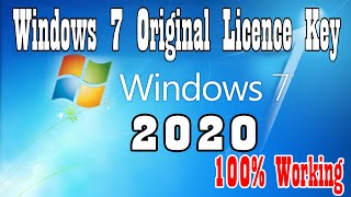 Windows 7 Original Product Key  2020 [upl. by Aloap16]