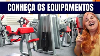 EQUIPAMENTOS DE MUSCULAÇÃO comuns nas academias e suas funções  parte 1 💪 [upl. by Jodie]