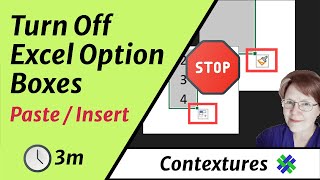 How to Turn Off Excel Paste Option Boxes [upl. by Sitoiyanap]