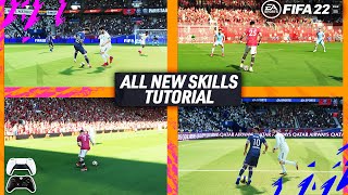 FIFA 22 NEW SKILLS TUTORIAL SKILLED BRIDGE  FOUR TOUCH TURN  FIRST TIME SPIN  SCOOP FAKE TURN [upl. by Gaye]