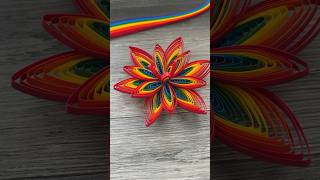 How to Make a Rainbow Flower on a Quilling Comb  Full video is out now diy art paperquilling [upl. by Lurleen660]