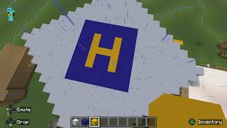 Minecraft making a helipad on my house and a room [upl. by Aihsekal553]