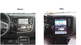 Mitsubishi Outlander Tesla Style head unit Android 71 system radio demo  AutoChose [upl. by Lasala]