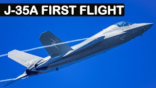 J35A Fighter Jet’s First Flight Ahead of Zhuhai Airshow 2024 [upl. by Niwdla130]