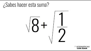 CÓMO SUMAR RAÍCES CUADRADAS Matemáticas Básicas [upl. by Analaf154]