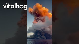 Beautiful Eruption of the Mount Stromboli Volcano  ViralHog [upl. by Salman]