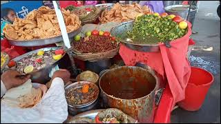 Street food papad aloo chaat  Street food Unnao  Street food India [upl. by Iaoh]