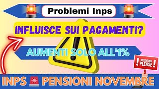 INPS 🚨 PENSIONI NOVEMBRE CEDOLINO E 5 NOVITÀ AUMENTI SOLO ALL1 💰 [upl. by Foote]