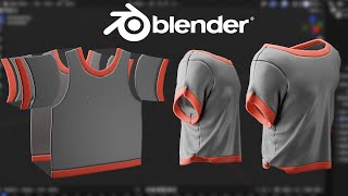 Blender 42 Make A Shirt Tutorial  Cloth Sewing [upl. by Anahsat]