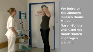 Schutzkleidung für ein Infektionszimmer [upl. by Claiborn]