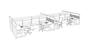 Teknion Animation  Leverage Panel System [upl. by Aneej807]