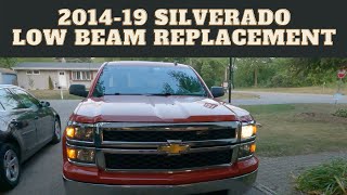 how to replace the headlight bulbs on a 20142019 Chevy Silverado 15002014 2015 2016 2017 2018 2019 [upl. by Annahvas]