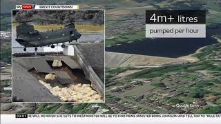 Battle to save Whaley Bridge Dam UK  Sky News  3rd August 2019 [upl. by Llevram]