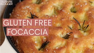 HOW TO MAKE GLUTEN FREE FOCACCIA VEGAN  EASY GLUTEN FREE BREAD [upl. by Tatianas678]