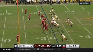 Mike Williams first TD as a Steeler ties PIT with WAS at 222 mark [upl. by Nnylyoj]