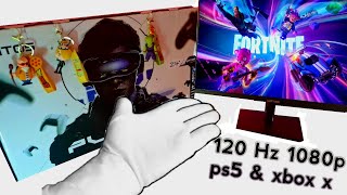 UNBOXING the best budget monitor for ps5 and xbox series x 120hz unboxing fortnite monitor [upl. by Goraud665]