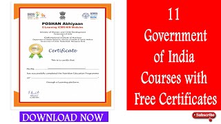 11 ICMR NIN Government of India Courses Free Certificate for Download [upl. by Alegre891]