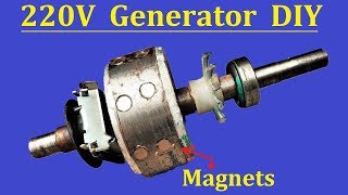 220v Generator from 750 Watt Induction Motor Project  MOTOR to GENERATOR [upl. by Arlen]