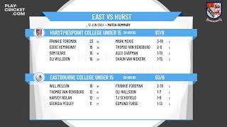 Eastbourne College Under 15 v Hurstpierpoint College Under 15 [upl. by Kostival]