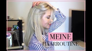 Meine Haar Routine Helfer für geschädigte blondierte Haare [upl. by Dolf22]