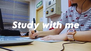 Realtime study with me 1 hour in the library with background noise [upl. by Shannen]