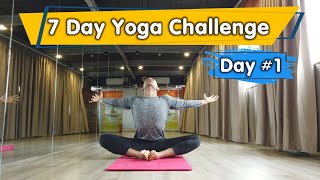 7 Day Yoga Challenge for Beginner Day 1 Based on Power Vinyasa Flow  Yograja [upl. by Cai332]