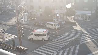 【救急車緊急走行】夕暮れの大正駅前を通過する、大阪市消防局の救急車 [upl. by Naibaf]