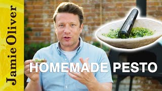 How to Make Homemade Pesto  Jamie Oliver [upl. by Odanref581]