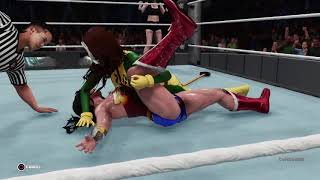 WWE 2K18 Rogue  Dark Matter Finisher On Wonder Woman Match Highlight [upl. by Yacano]